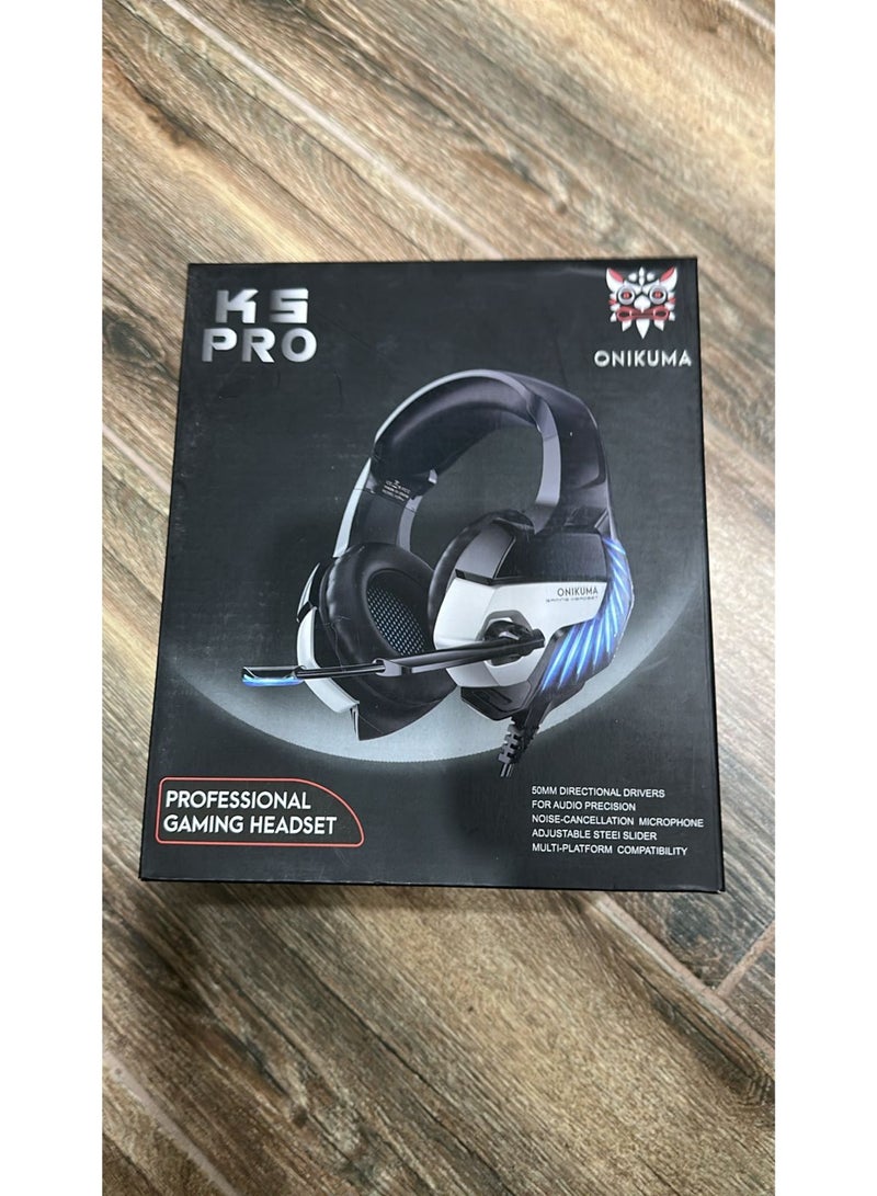 K5 Pro Stereo LED Gaming Over-Ear Headsets With Mic - Wired  - Image 3