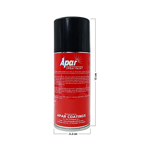 APAR Spray Paint Gloss Black-225ml (Pack of 1) For Bike, Cars, Home, Furnitures Art and craft Painting - Image 2
