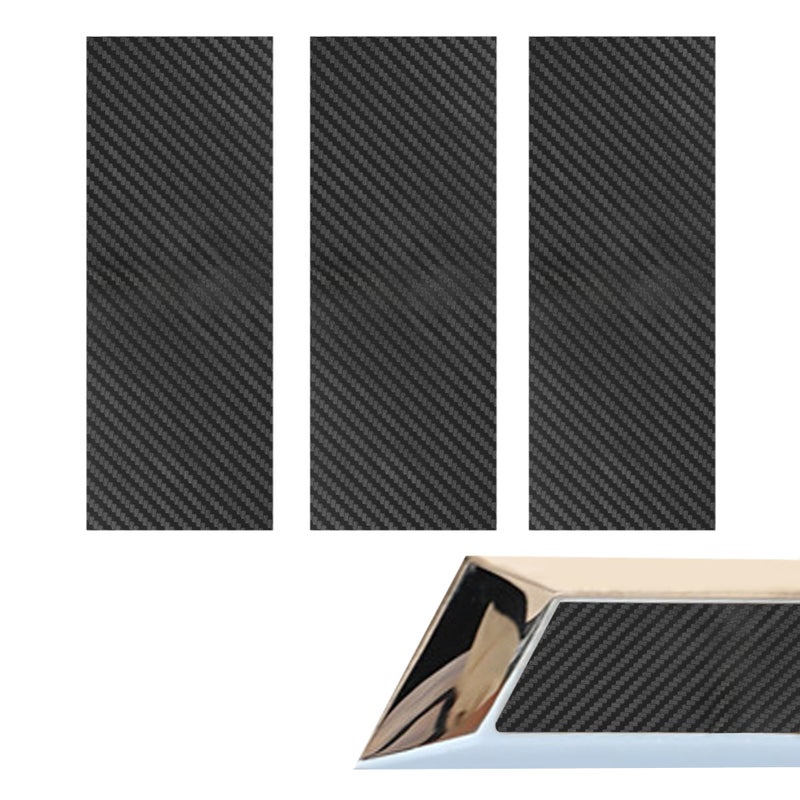 ملصقات شعار فينيل توما 3 قطع لشعار شيفروليه 118 × 4 تغليف ملصقات شعار السيارة تعديل DIY مقاومة للماء زينة عالمية من ألياف الكربون