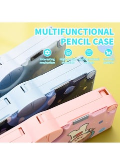 Generic Cat Pattern Pencil Case, Pop-up Stationery Pouch with 2 Compartments, Student Cartoon Pattern Stationery Set  - Image 2