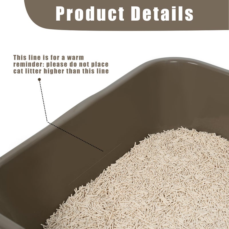 Blaucasa 1 Pack Extra Large Dog Litter Box Pan Tray (ABS Material), Low Entry Jumbo Senior Litter Boxes for Multiple Kitten Big Cats, Pet Safe Indoor Dog Potty (Chocolate, 24" L x 20" W) - Image 5