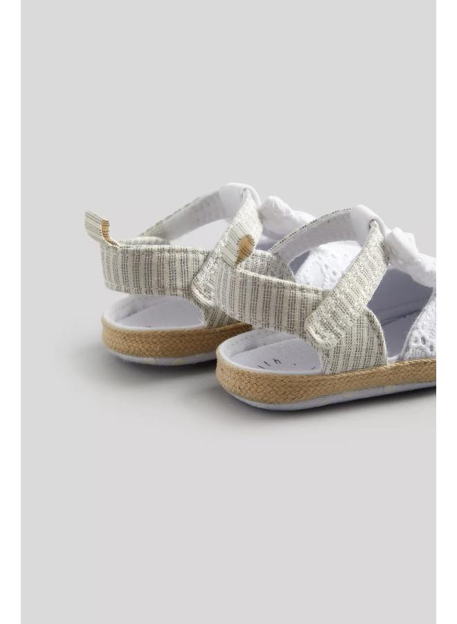 mothercare Cream Crochet Pram Sandals  - Image 2