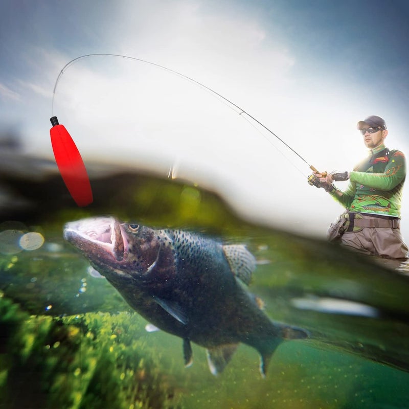 YOTO Peg Floats for Catfish Crappie,Foam Cigar Slip Fishing Corks Bobbers for Santee Rig - Image 3