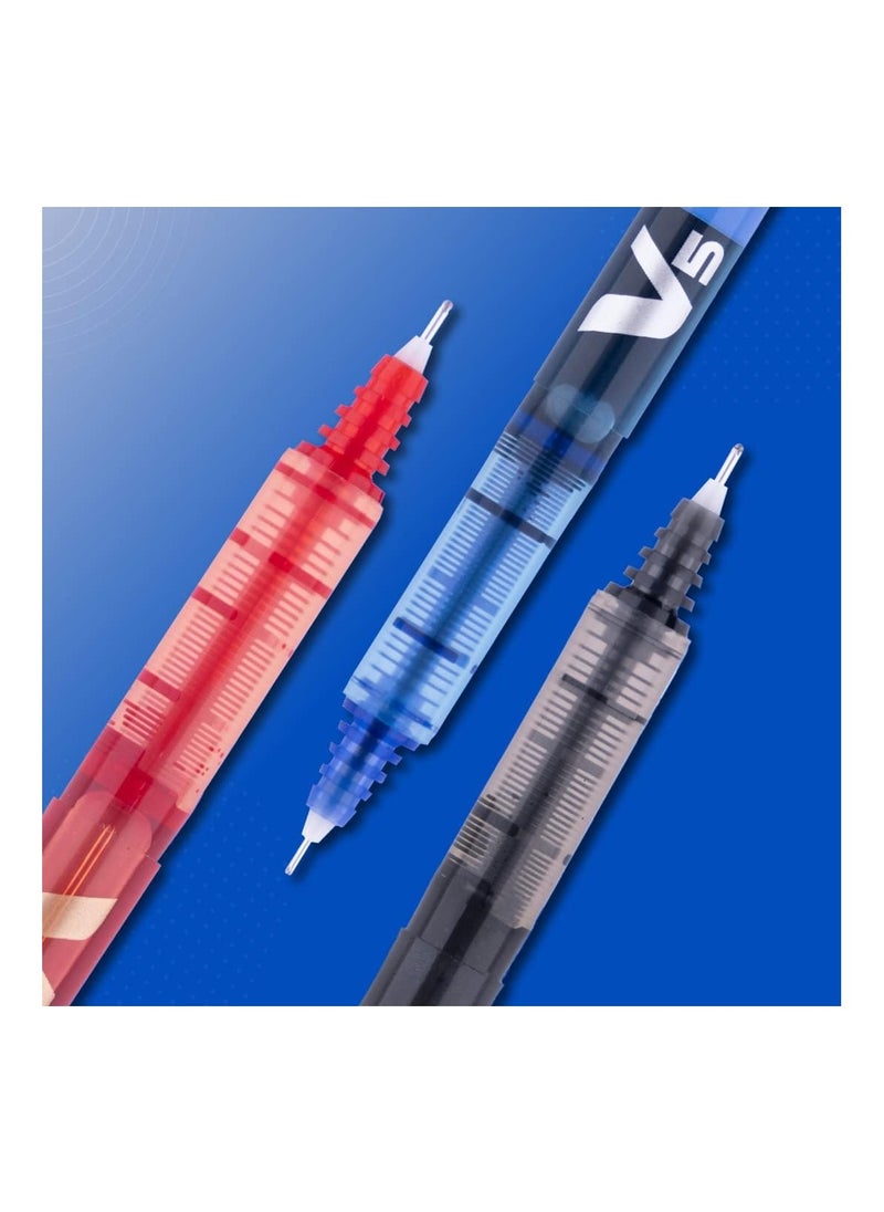 PILOT - Pilot V7 Liquid Ink Roller Ball Pen. Pack of 3 (1 Blue + 1 Black + 1 Red) - Image 1