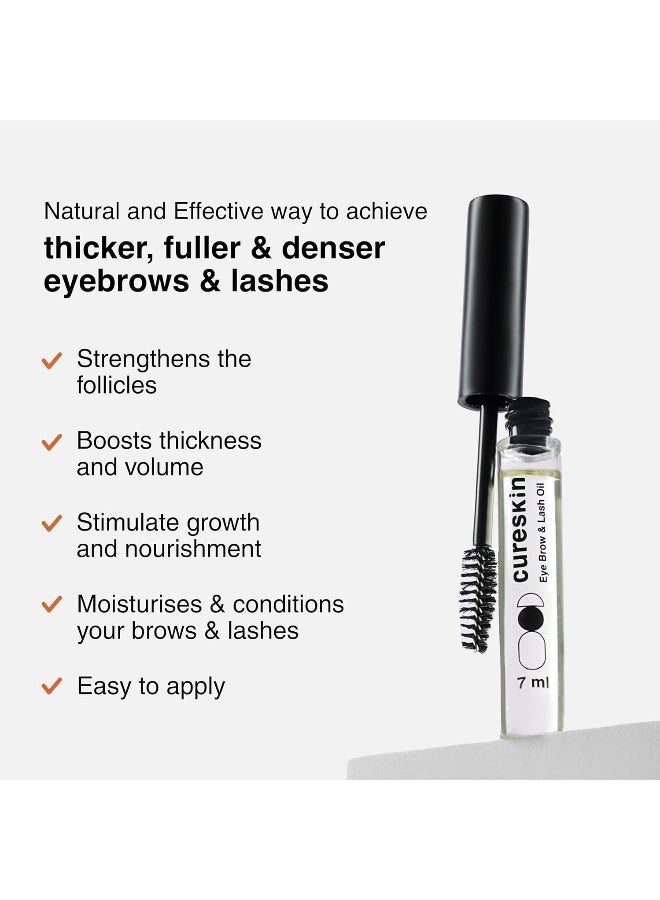 Cureskin زيت الحواجب والرموش | يغذي ويقوي (7 مل) | سيروم نمو الرموش | سيروم للرموش لنمو الرموش - Image 2