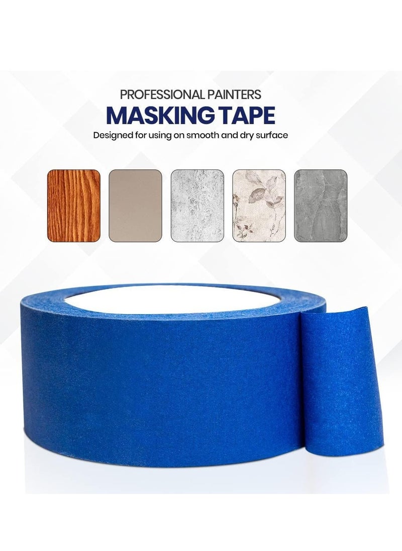 MARKQ - Blue Painter’s Tape | 2" x 20 Yards Masking Tape for Painting, DIY Home Office School Stationery, Craft Decorating Tape [1 Rolls] - Image 1