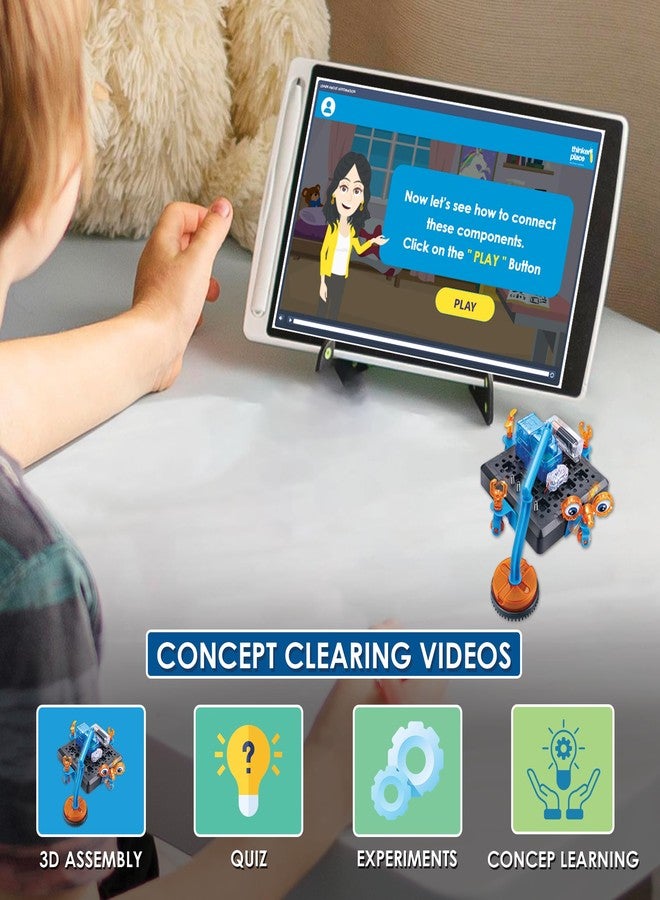 ThinkerPlace مجموعة روبوت تنظيف الفضاء من ثينكر بليس | ابنِ، تعلّم، والعب | لعبة تعليمية للأطفال من عمر 8 سنوات فما فوق | مجموعة تعليمية للأتمتة مع تجربة الواقع المعزز | لعبة تعليمية ممتعة - Image 4