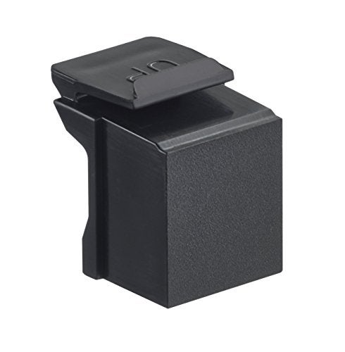 Leviton Blank Quickport Insert, 10-Pack, 41084-BE, Black - Image 1