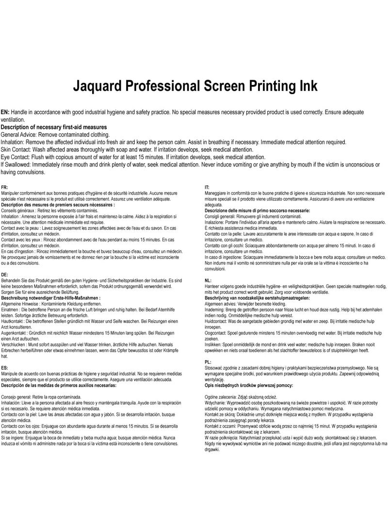 Jacquard - Jacquard Professional Screen Print Ink WaterSoluable 4oz Jar Silver 122 - Image 1