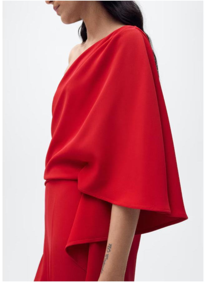 MANGO Asymmetrical Flared Sleeve Jumpsuit  - Image 2
