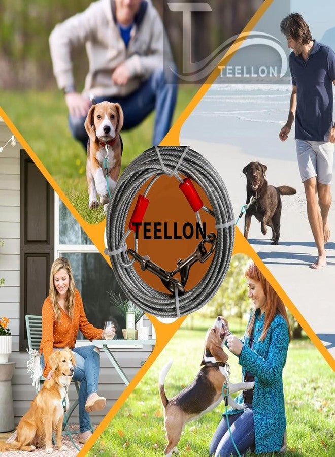 TEELLON حبل ربط/مقود قوي ومتين من تيلون بطول 12 قدمًا (6 مم) للكلاب متوسطة إلى كبيرة الحجم حتى وزن 40 كجم، مقاوم للماء والتشابك، مثالي للفناء والتخييم والأنشطة الخارجية (أبيض) - Image 4