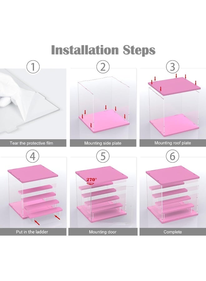 TPGP Acrylic Display Case for Doll Toy Barbie Storage Organizer Clear Countertop Showcase Dustproof Protection Collectibles Display Stand Home Storage Box - Image 2