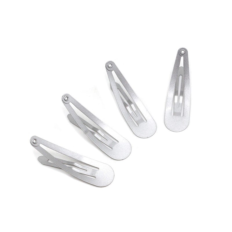 Dofash 12PCS Snap Hair Clips For Women-Non Slip & Metal Hair Barrettes, 5cm 2'' Small Clips For Thin & Fine Hair, Silver Grey - Image 3