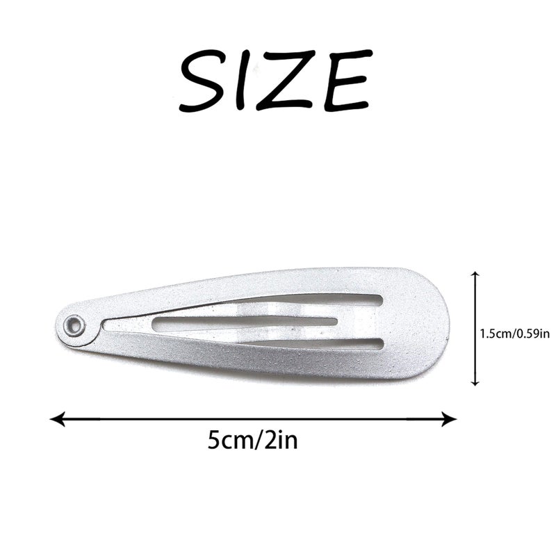 Dofash 12PCS Snap Hair Clips For Women-Non Slip & Metal Hair Barrettes, 5cm 2'' Small Clips For Thin & Fine Hair, Silver Grey - Image 5