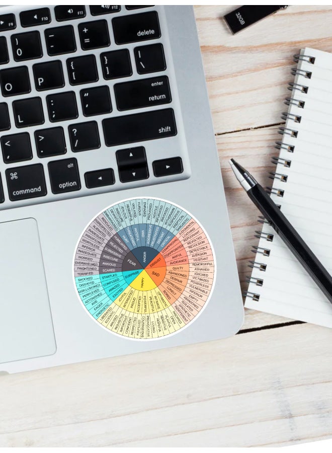 Colorful Emotion Psychological Labels Stickers Expressing Feelings And Emotions PVC Material For Various Products And Platforms-Color:Emotion Wheel-Color-Dimensions:85*85 - Image 4