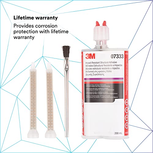 3M Impact Resistant Structural Adhesive, 07333, Two-Part Epoxy, True Automotive OEM Recommended, 200 mL/6.75 fl oz Cartridge, Purple - Image 4
