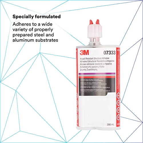 3M Impact Resistant Structural Adhesive, 07333, Two-Part Epoxy, True Automotive OEM Recommended, 200 mL/6.75 fl oz Cartridge, Purple - Image 5