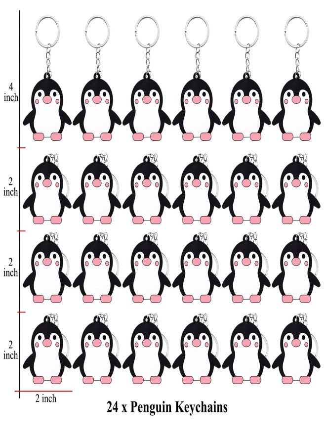 Elecrainbow 24 Pack Penguin Keyring Pack Party Favor for Penguin Lover, Guest Return Gift, Animal Themed Party, Baby Shower, Birthday - Image 2