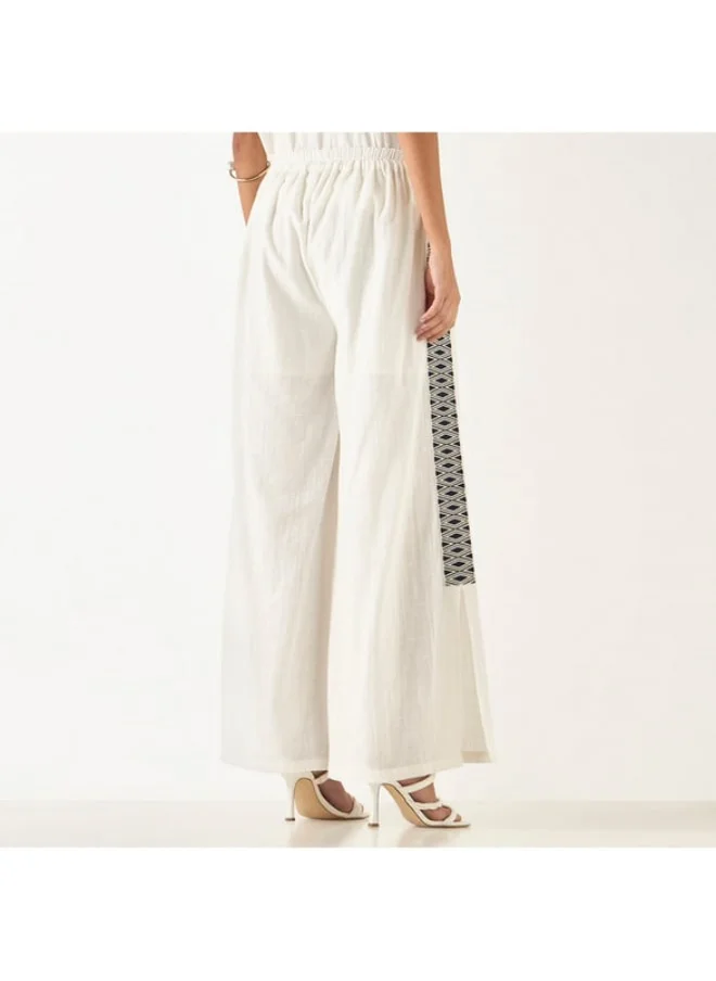 2Xtremz 2Xtremz Embroidered Wide Leg Pants