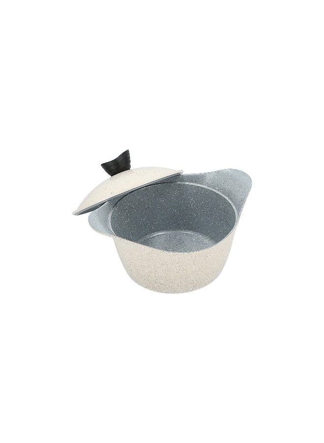 LAHOYA Lahoya granite pot with white lid 24 cm  - Image 1