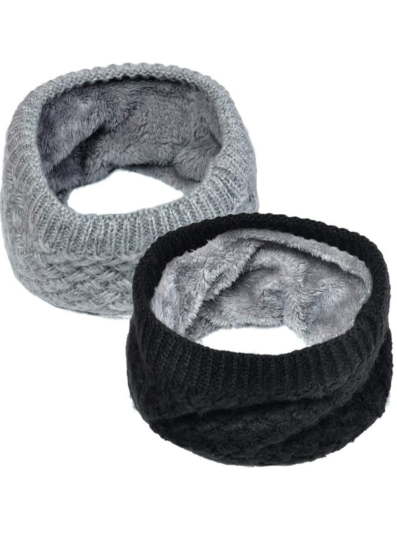 Oasisgalore Unisex Fleece Neck Warmer, Double-Layer Circle Scarf, Windproof, Winter Infinity Scarf  - Image 1