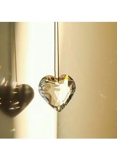 Crystal Prism Heart Pendant Suncatcher DecorSingle 45mm transparent peach heart + rope Single 45mm transparent peach heart + rope - pzsku/Z7266F7A3408EC369848FZ/45/_/1727186663/132b2b1e-4af0-4124-8961-852cfab722c0