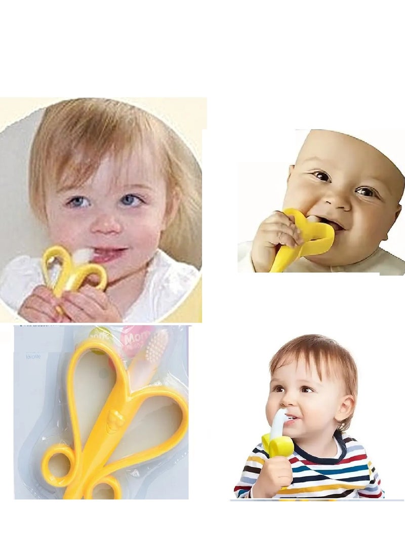 Generic Baby teether and training toothbrush in banana pattern  - Image 1