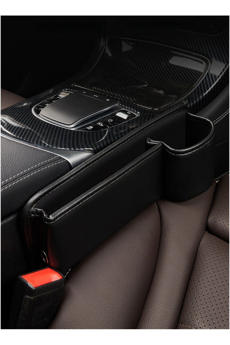 1set of 2pcs Car Seat Gap Filler Organizer with Cup Holder, 2025 New Premium Leather Car Seat Gap Filler, No Drop Seat Guard & Car Organizer for Keys, Cards, Phone, Sunglasses, Small Items - Image 5