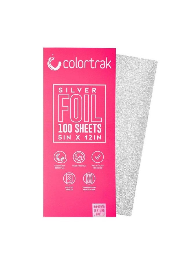 Colortrak Embossed Hair Coloring Foil Sheets, Professional, Convenient 5 x 16 inch Extra Long Pre-cut Sheets, Easy to Grab During Processing, Silver, No Separating Tissues Need, 200 Sheets Per Box - Image 1