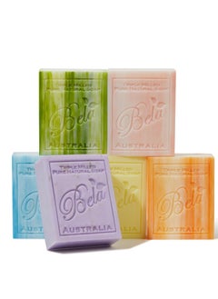 BELA BELA Soap Variety Pack 3.3 OZ, Pack of 6, Long Lasting, French Triple Milled Bar Soap with Organic Shea Butter, Hand, Face and Body Wash Bar Made in Australia  - Image 1