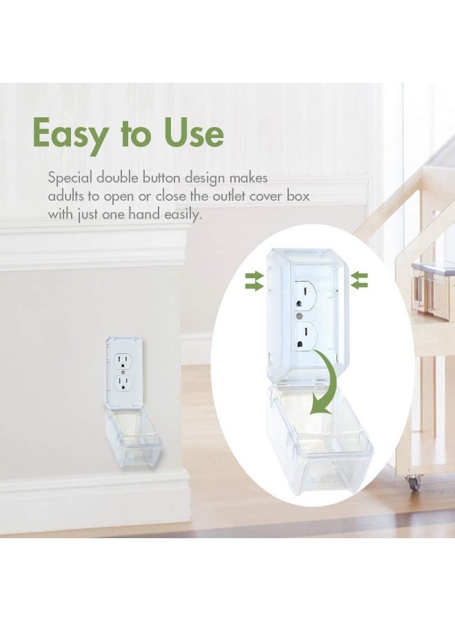 EUDEMON Baby Safety Electrical Outlet Cover Box Childproof Large Plug Cover for Babyproofing Outlets Easy to Install & Use (Transparent) - Image 5