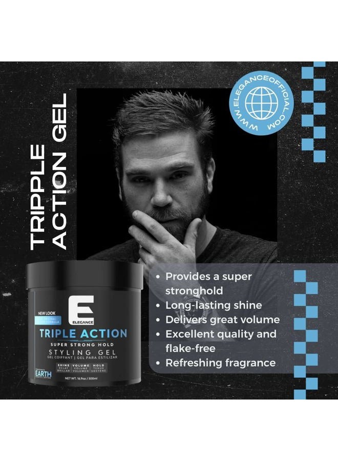 E Elegance Triple Action Hair Gel Earth, 33.8 oz /1000ml - Image 5