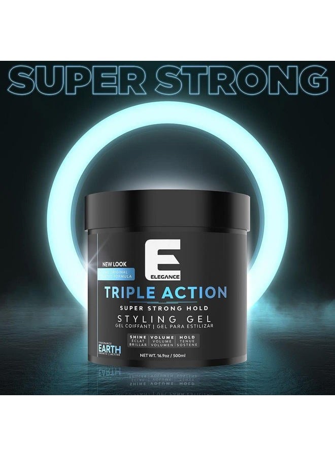 E Elegance Triple Action Hair Gel Earth, 33.8 oz /1000ml - Image 3