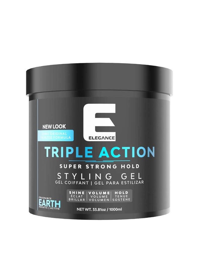 E Elegance Triple Action Hair Gel Earth, 33.8 oz /1000ml - Image 1