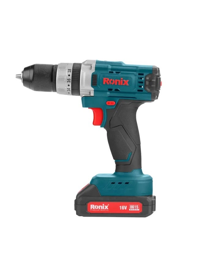 RONIX Cordless impact drill driver 16v  , 10mm ,  32N.m # 8615 - Image 1