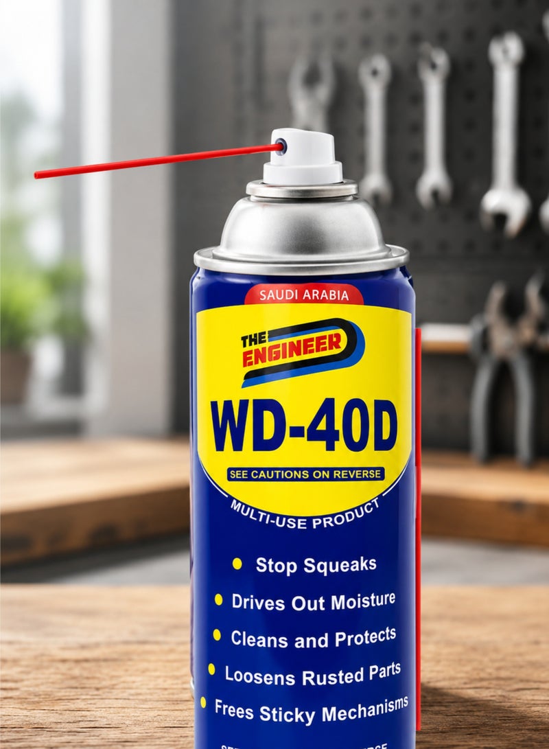 إنجينير عبوة ثنائية من بخاخ التشحيم متعدد الاستخدامات WD-40 | زيت اختراق خالٍ من السيليكون | يزيل صرير الأجزاء، يفكك القطع الصدئة، يطرد الرطوبة ويحمي من التآكل | بخاخ صيانة متعدد الأغراض - Image 3