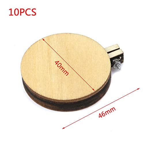 Dnyta 10pcs Mini Embroidered Hoop Round Tiny Cross Stitch Hoops for Art Craft Sewing Keychain Earrings Jewelry(1.6") - Image 3