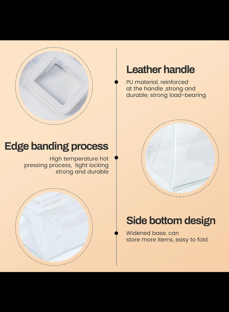 5 Pcs Clear Gift Bags,Small Reusable Plastic Gift Wrap Bags,Party Favor Bags for Wedding Birthday Baby Shower DIY,13 x 8 x 15cm - Image 3