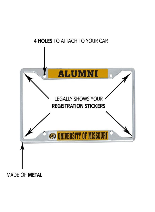 Desert Cactus University of Missouri Car Accessories MU Mizzou Tigers Metal License Plate Frame for Front or Rear of Car (Alumni - Yellow) - Image 5