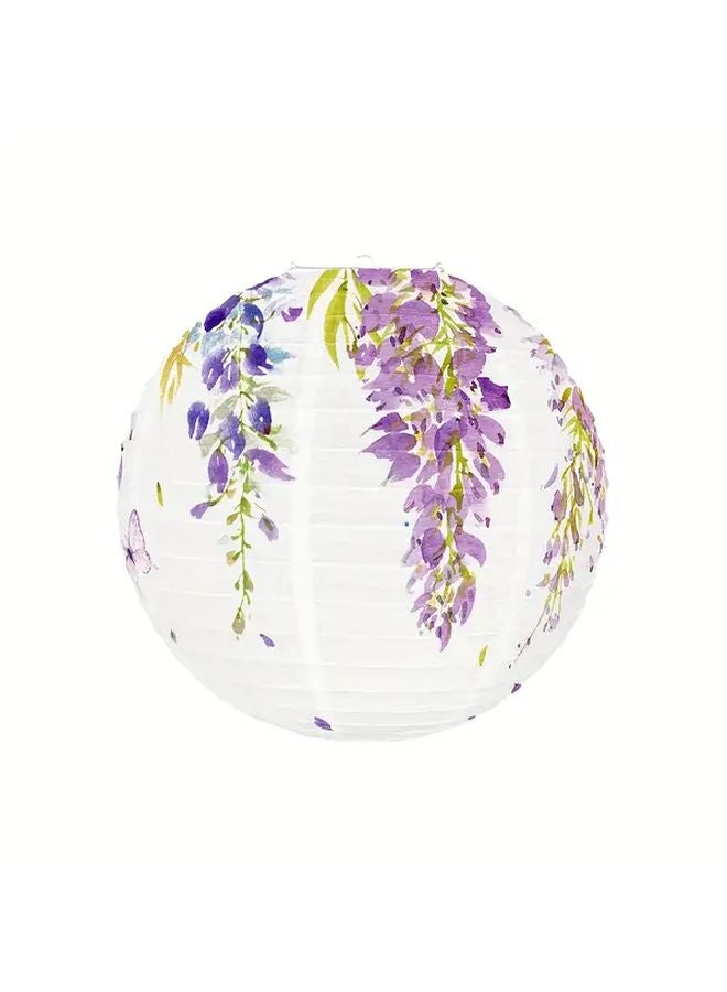 8pcs Purple Wisteria Flower Paper Lanterns Elegant Floral Design No Electricity Needed Wedding Party Home Decor - Image 3