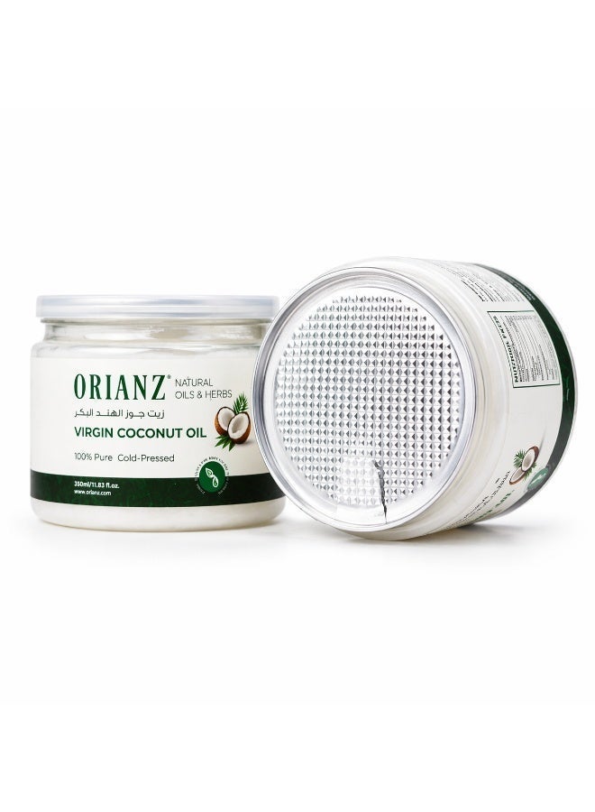 ORIANZ Pure Virgin Coconut Oil - 100% Natural Cold Pressed - For Hair, Skin & Healthy Eating - 350ml | ORIANZ - Image 3