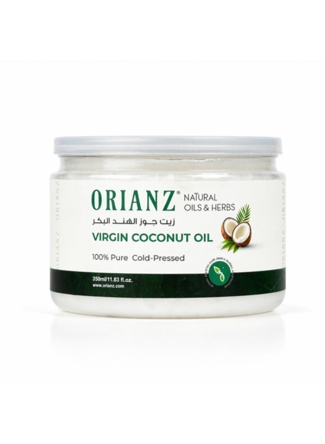 ORIANZ Pure Virgin Coconut Oil - 100% Natural Cold Pressed - For Hair, Skin & Healthy Eating - 350ml | ORIANZ - Image 2