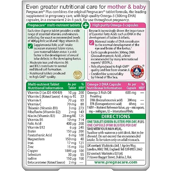 Pregnacare Vitabiotics - Pregnacare - Plus Omega-3-56 Tablets - Image 2