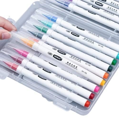 SXDHK SXDHK New Watercolour 12PCS Flexible Brush Pens Vivid Colors Portable Water Soluble Markers for Painting Art and Calligraphy - Image 3