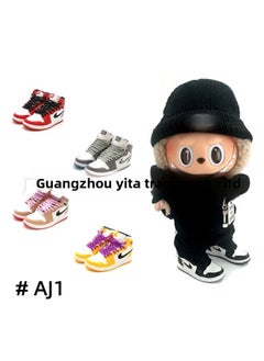 Generic Labubu Labubu Doll 17cm Shoe Model 5cm Vinyl Toy Hand-made Blind Box AJ1 Pair-Color:26. Heineken  - Image 2