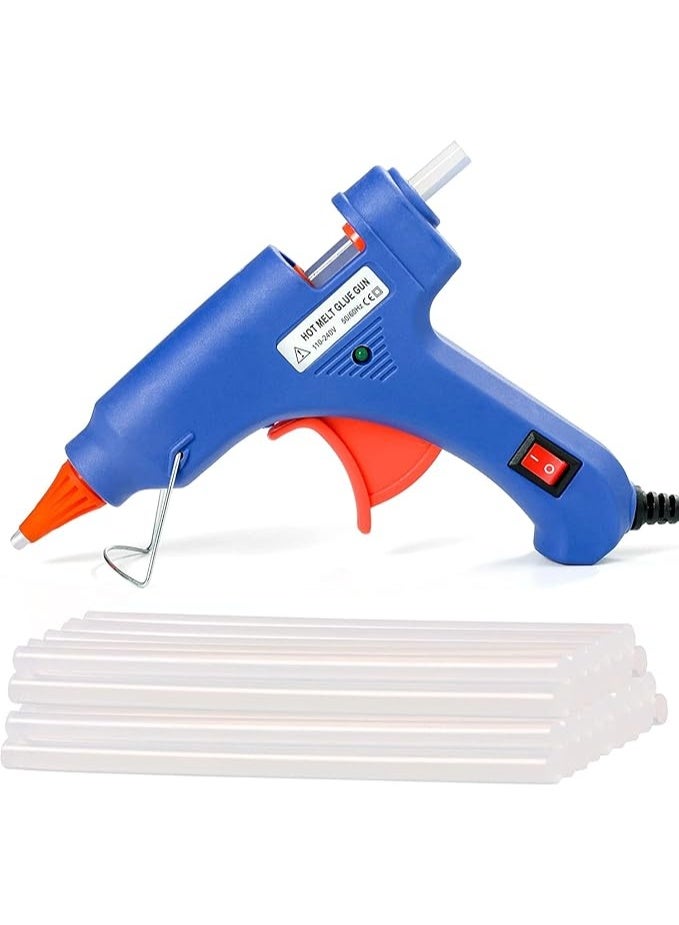CRAFT MAGIC 20W Mini Hot Glue Gun with 20 Glue Sticks (7.87 in) | Hot Melt Glue Gun Kit with Anti-Heat Cover & Flexible Trigger for DIY Crafts, Sealing & Quick Home Repairs - Image 1