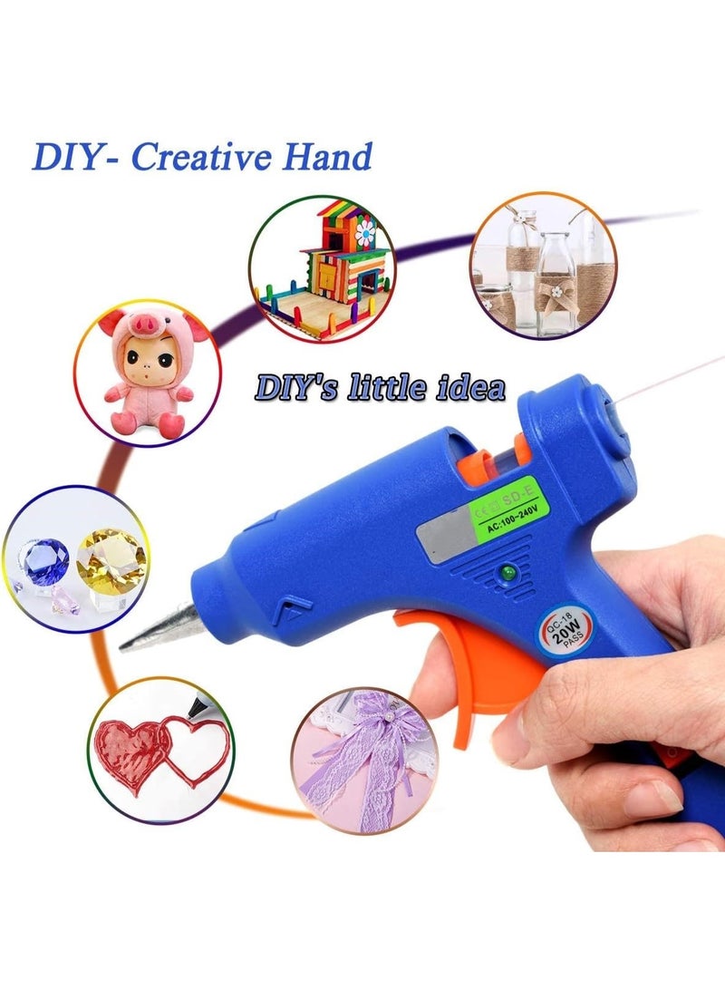 CRAFT MAGIC 20W Mini Hot Glue Gun with 20 Glue Sticks (7.87 in) | Hot Melt Glue Gun Kit with Anti-Heat Cover & Flexible Trigger for DIY Crafts, Sealing & Quick Home Repairs - Image 4