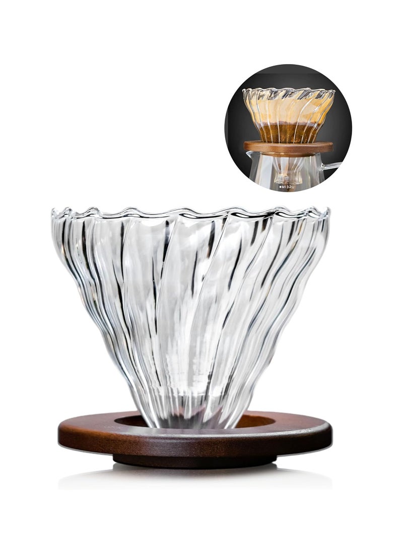 ميبرو طقم تقطير v60 الة قهوة مكونة من قمع زجاجي وسيرفر زجاجي وفلتر قهوة  - Image 3