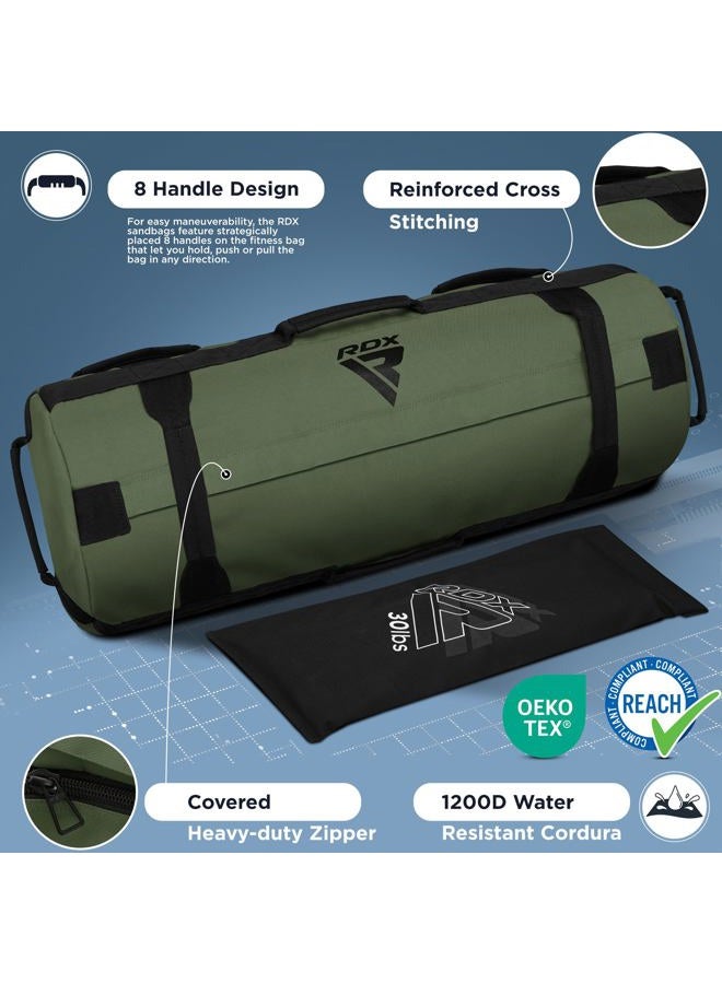 Rdx حقيبة رملية لتدريب الأوزان الرياضية، حقائب الطاقة مع مقبض، 2-90 رطل حقيبة وزن قابلة للتعديل للتدريب على القوة ورفع الأثقال والجري والتمارين الثقيلة في المنزل، تُباع بدون تعبئة - Image 2