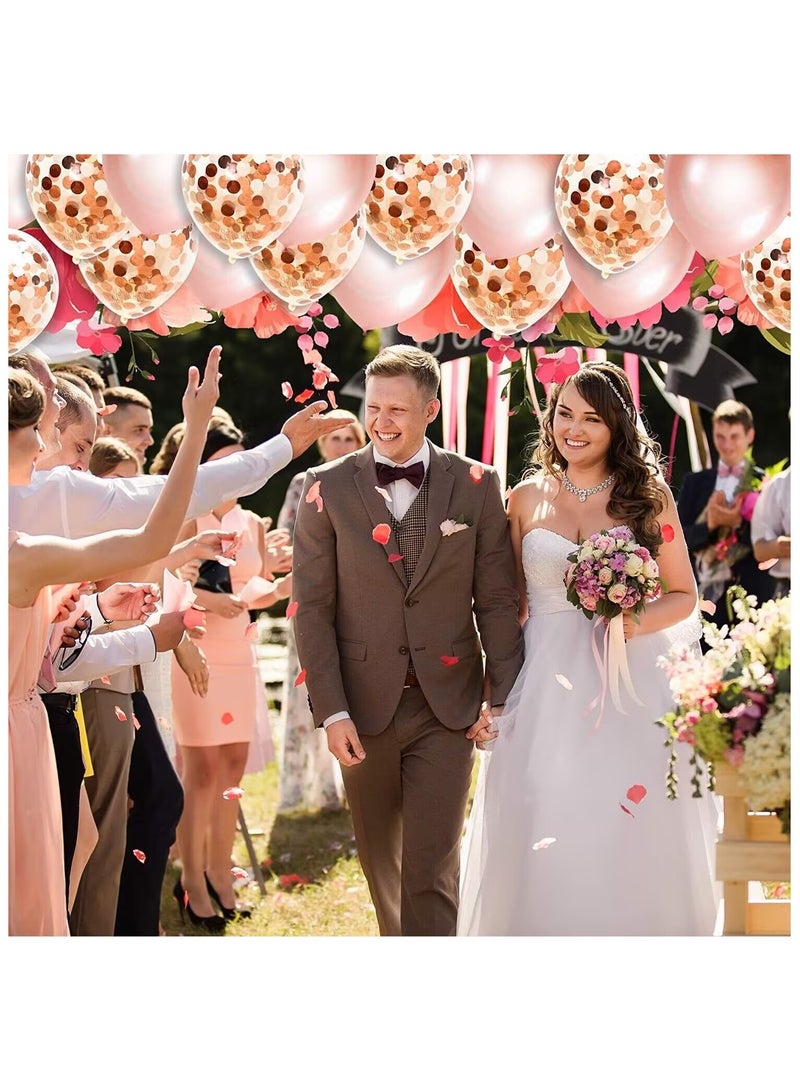 Rose Gold Birthday Party Decoration Set Rose Gold Theme Party Decoration Happy Birthday Banner 62-Piece DIY Decoration Set - Image 2